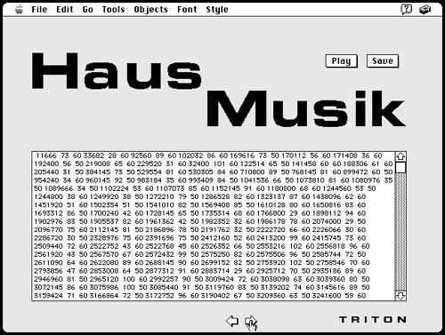 [Foto: Thomas Feuerstein, Mathias Fuchs, Klaus Strickner, Mia Zabelka, Martin Ritsches: Hausmusik - Netzwerkinstallation für Realdaten. 1993]